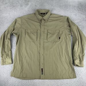 LL Bean Outdoors Long Sleeve Shirt Adult Large Green Traditional Hiking Gorpcore